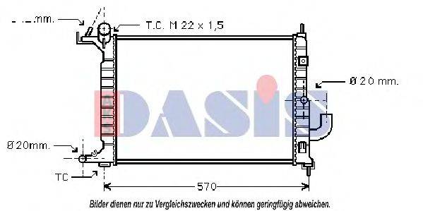 AKS DASIS 151880N Радіатор, охолодження двигуна