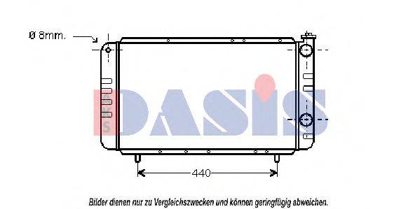AKS DASIS 180480N Радіатор, охолодження двигуна