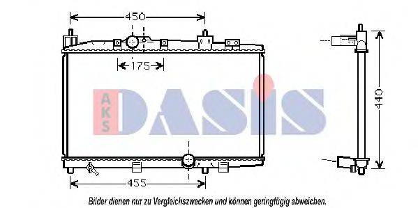 AKS DASIS 210114N Радіатор, охолодження двигуна
