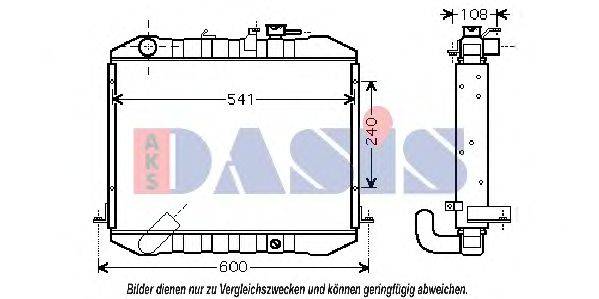 AKS DASIS 210171N Радіатор, охолодження двигуна