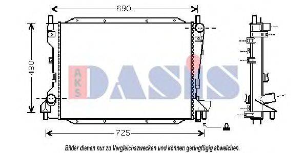 AKS DASIS 2700201 Радіатор, охолодження двигуна