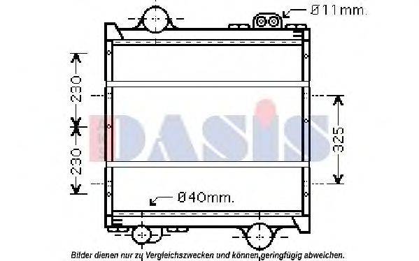 AKS DASIS RE2037 Радіатор, охолодження двигуна