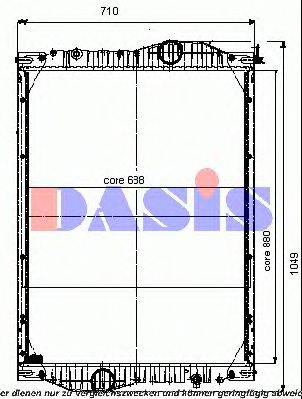 AKS DASIS 1663426 Радіатор, охолодження двигуна