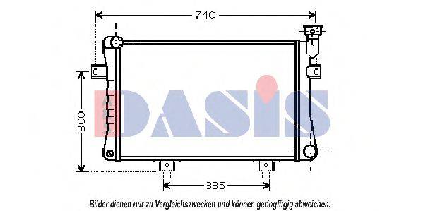 AKS DASIS 492003N Радіатор, охолодження двигуна