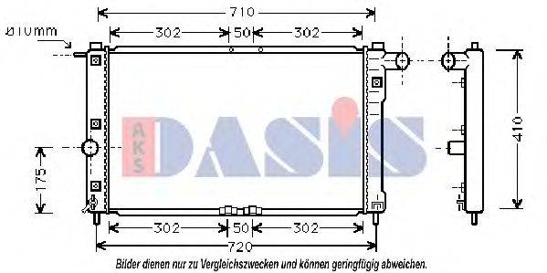 AKS DASIS 510007N Радіатор, охолодження двигуна