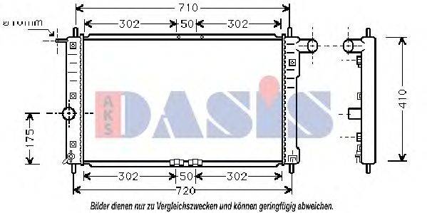 AKS DASIS 510009N Радіатор, охолодження двигуна