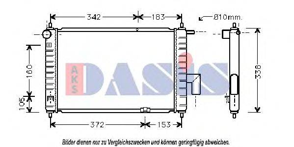 AKS DASIS 510014N Радіатор, охолодження двигуна
