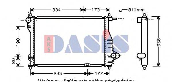 AKS DASIS DW2075 Радіатор, охолодження двигуна