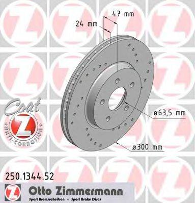 ZIMMERMANN 250134452 гальмівний диск