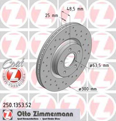 ZIMMERMANN 250135352 гальмівний диск