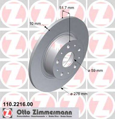 ZIMMERMANN 110221600 гальмівний диск