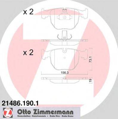 ZIMMERMANN 214861901 Комплект гальмівних колодок, дискове гальмо