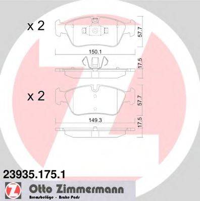 ZIMMERMANN 239351751 Комплект гальмівних колодок, дискове гальмо