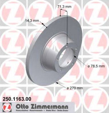 ZIMMERMANN 250116300 гальмівний диск