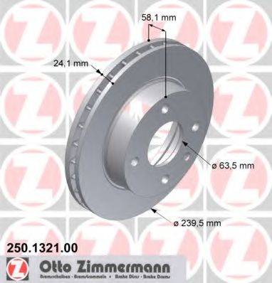 ZIMMERMANN 250132100 гальмівний диск