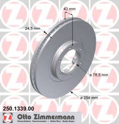 ZIMMERMANN 250133900 гальмівний диск