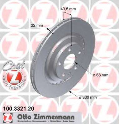 ZIMMERMANN 100332120 гальмівний диск
