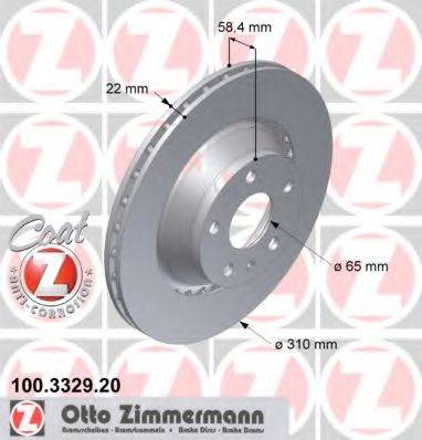 ZIMMERMANN 100332920 гальмівний диск