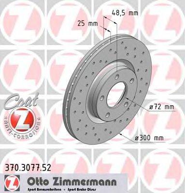 ZIMMERMANN 370307752 гальмівний диск