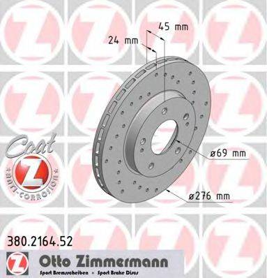 ZIMMERMANN 380216452 гальмівний диск