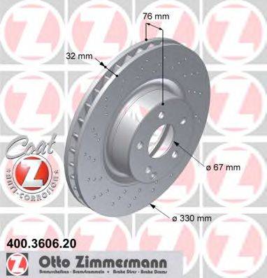 ZIMMERMANN 400360620 гальмівний диск