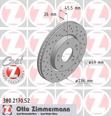 ZIMMERMANN 380217052 гальмівний диск