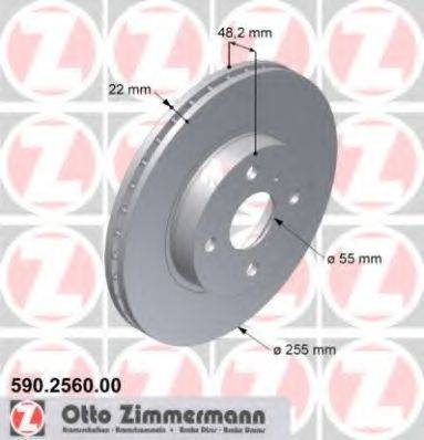 ZIMMERMANN 590256000 гальмівний диск