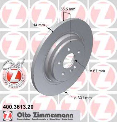 ZIMMERMANN 400361320 гальмівний диск