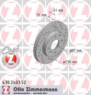 ZIMMERMANN 470240352 гальмівний диск