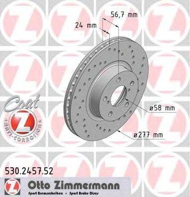 ZIMMERMANN 530245752 гальмівний диск