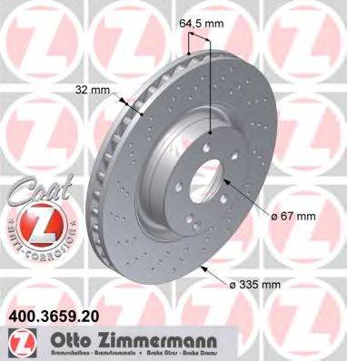 ZIMMERMANN 400365920 гальмівний диск
