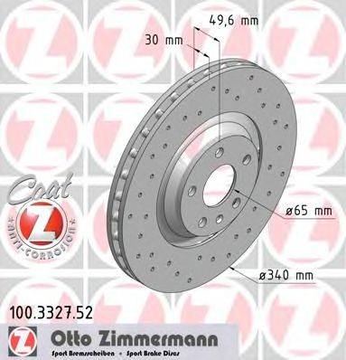 ZIMMERMANN 100332752 гальмівний диск