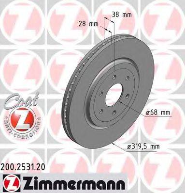 ZIMMERMANN 200253120 гальмівний диск