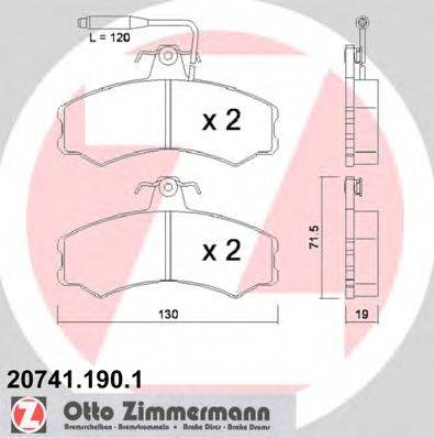 ZIMMERMANN 20787 Комплект гальмівних колодок, дискове гальмо