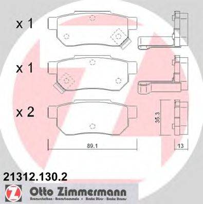 ZIMMERMANN 21314 Комплект гальмівних колодок, дискове гальмо
