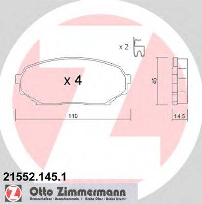 ZIMMERMANN 215521451 Комплект гальмівних колодок, дискове гальмо