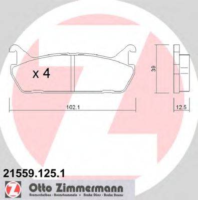 ZIMMERMANN 21559 Комплект гальмівних колодок, дискове гальмо