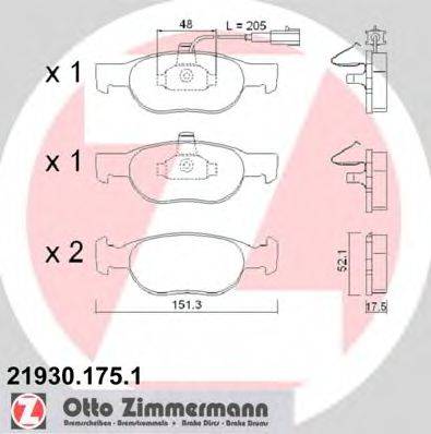 ZIMMERMANN 21931 Комплект гальмівних колодок, дискове гальмо