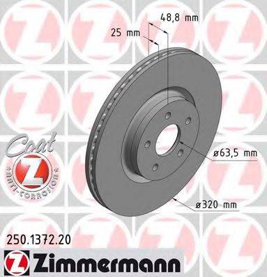 ZIMMERMANN 250137252 гальмівний диск