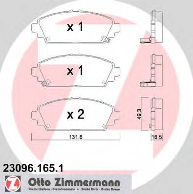 ZIMMERMANN 23528 Комплект гальмівних колодок, дискове гальмо