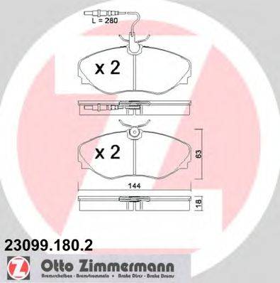 ZIMMERMANN 23100 Комплект гальмівних колодок, дискове гальмо