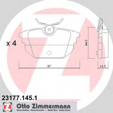 ZIMMERMANN 23177 Комплект гальмівних колодок, дискове гальмо