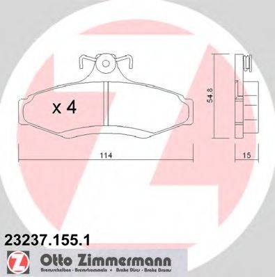 ZIMMERMANN 232371551 Комплект гальмівних колодок, дискове гальмо