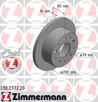 ZIMMERMANN 230237220 гальмівний диск
