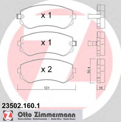 ZIMMERMANN 235021601 Комплект гальмівних колодок, дискове гальмо