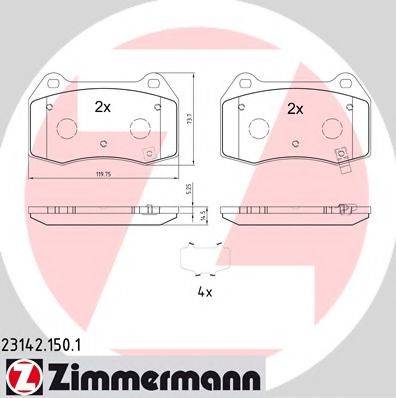 ZIMMERMANN 23143 Комплект гальмівних колодок, дискове гальмо