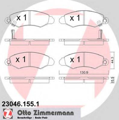 ZIMMERMANN 23047 Комплект гальмівних колодок, дискове гальмо