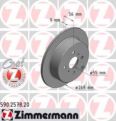 ZIMMERMANN 590257820 гальмівний диск