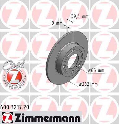 ZIMMERMANN 600321720 гальмівний диск