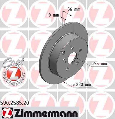 ZIMMERMANN 590258520 гальмівний диск